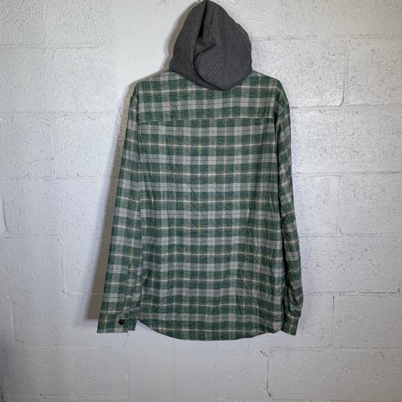 Buffalo David Bitton Men's Jakeim Plaid Hoodie Shacket forest green Large $99 - Picture 3 of 7